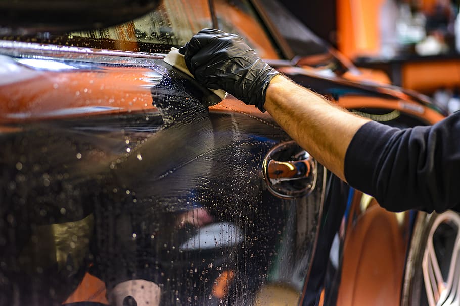 cleaning car